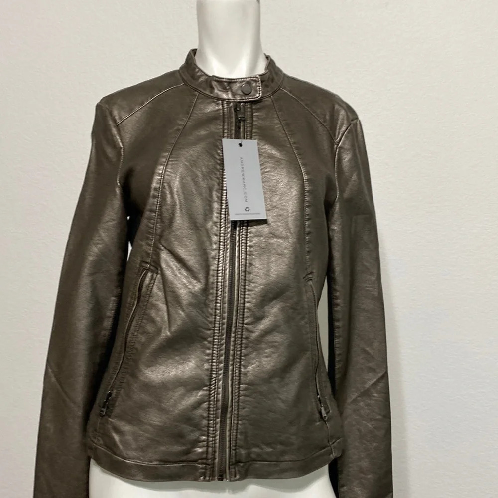 Marc New York Faux Leather Moto Jacket